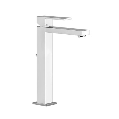 Gessi Rettangolo Смеситель для раковины с донным клапаном и высоким изливом 128мм, цвет: хром