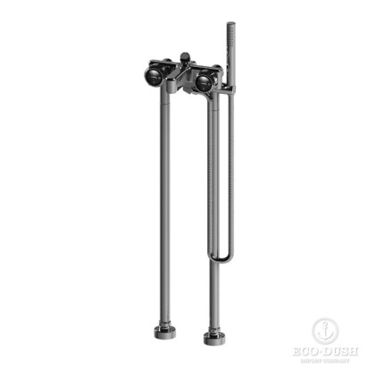 Stella Timeaster Напольный смеситель для ванны 3267/CL306 с ручным душем, круглая ручка d=65мм, цвет: хром