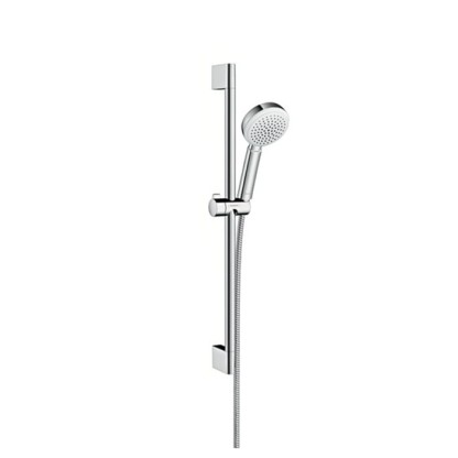 Hansgrohe Crometta Душевой набор: штанга 65см., ручной душ 100, 1jet (Rain), шланг, цвет: белый/хром