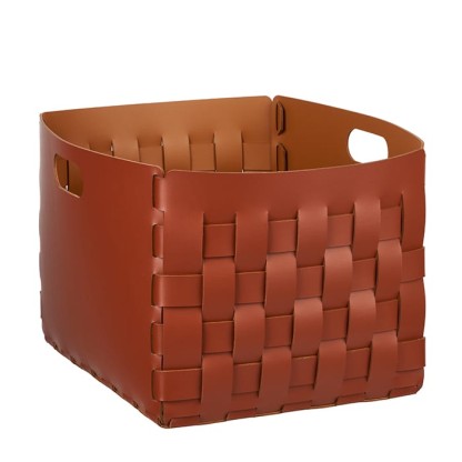 ADJ Корзинка Bottega, 35x40xH30 см., цвет: бордо/коньяк