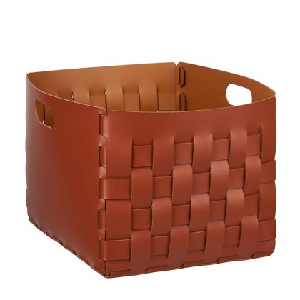 ADJ Корзинка Bottega, 35x40xH30 см., цвет: бордо/коньяк