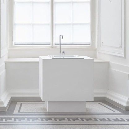 Bette One Раковина встраиваемая на столешницу 80x49.5x13см, с 1 отв., с переливом, сталь, цвет: белый