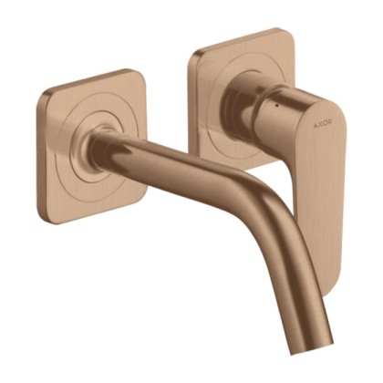 Axor Citterio M Смеситель для раковины, встраиваемый, излив: 16.7см., цвет: шлифованное красное золото