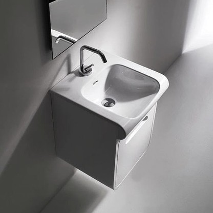 Kerasan Inka Project База INKA подвесная, с раковиной, 40см, Цвет: белый глянцевый