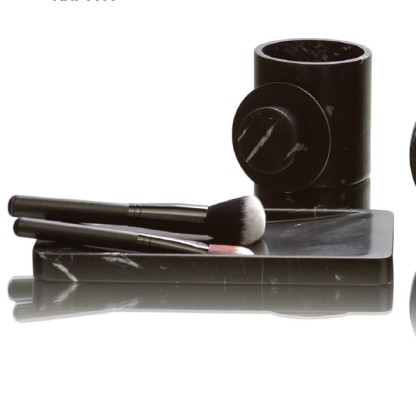 Bertocci Carrarino Лоток вогнутый настольный 24х2х12см., цвет: черный мрамор