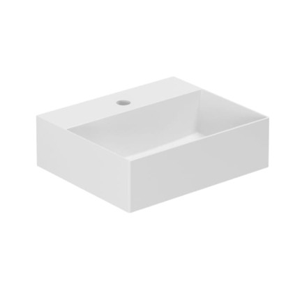 Azzurra Elegance Squared Раковина подвесная/накладная, 42x35xH12,5 см, 1 отв., цвет: Bianco lucido