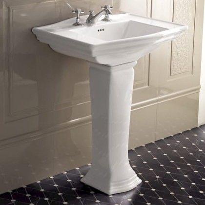 Devon&Devon Westminster Раковина 53.5х38.5 см, 1 отв., на пьедестале, цвет: белый