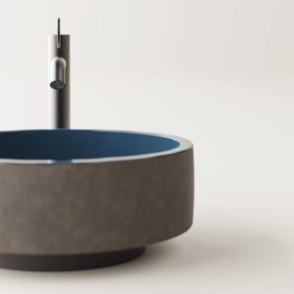 Agape Cenote Раковина ?42х18.2см., для установки на столешницу, без отв., цвет: Dark clay/Blue