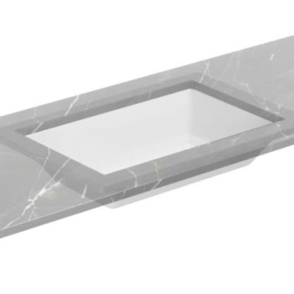 Azzurra Thin Раковина встраиваемая под столешницу 60x40xH14 см, без отв., цвет: Bianco lucido