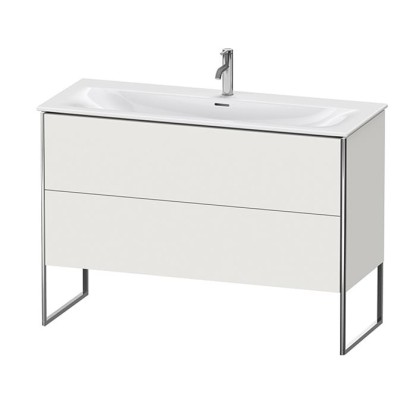 Duravit XSquare Тумба с раковиной 121х59.2x47.8см., напольная, 2 яшика, встроенные ножки с регулировкой по высоте, цвет: Nordic White SaM