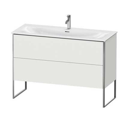 Duravit XSquare Тумба с раковиной 121х59.2x47.8см., напольная, 2 яшика, встроенные ножки с регулировкой по высоте, цвет: Nordic White SaM