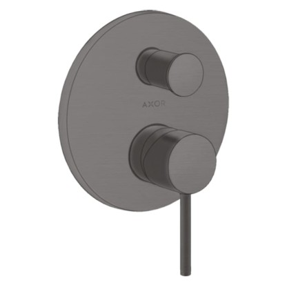 Axor Starck Смеситель для ванны, встраиваемый, с переключателем на 2 потока, цвет: шлифованный черный хром