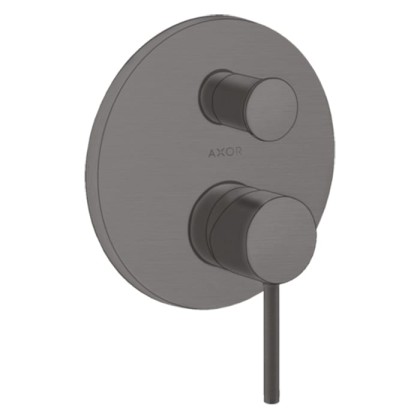 Axor Starck Смеситель для ванны, встраиваемый, с переключателем на 2 потока, цвет: шлифованный черный хром
