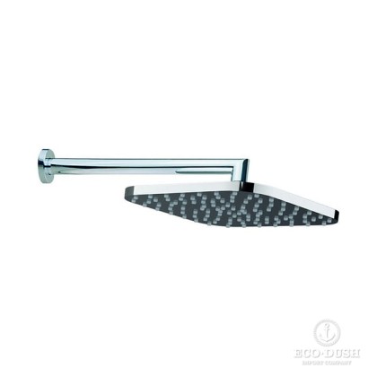 CISAL Shower Верхний душ 200х200 мм с настенным держателем L290 мм, цвет: хром
