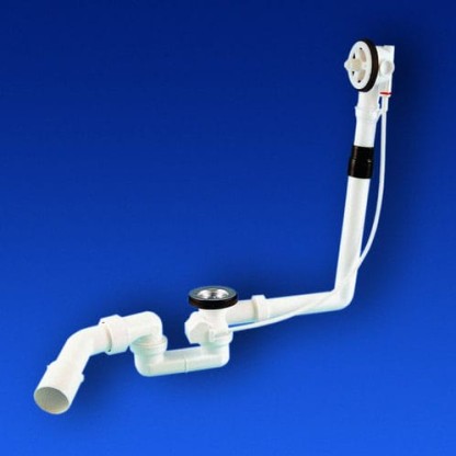 SANIT 831слив-перелив полуавтомат стандартный без ручки и пробки, с сифоном и отводом диам 40/50