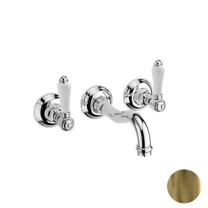 Nicolazzi Petit Mont Blanc Смеситель для раковины, настенный, цвет: Bronze Plated