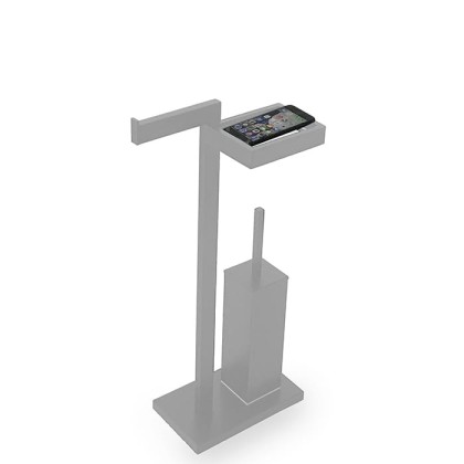 3SC SK Стойка напольная, с держателем тб, полочкой и ёршиком, цвет: белый матовый