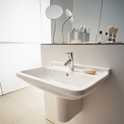 Duravit  Starck III Раковина 55х43см., 1 отв., с полупьедесталом, с переливом, цвет: белый
