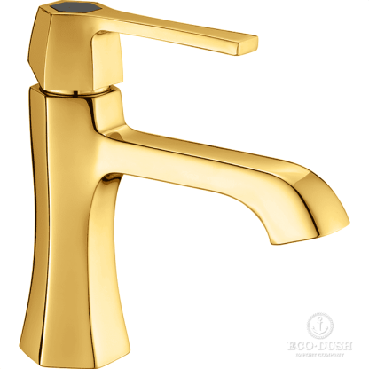 CISAL Cherie Смеситель однорычажный для раковины на 1 отверстие без донного клапана, цвет: золото/черный