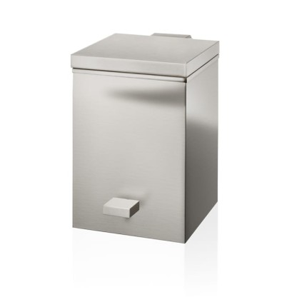 Decor Walther TE 75 SC Ведро 17.5x21x26.5см, с педалью и крышкой, softclose, напольное, цвет: никель сатинированный