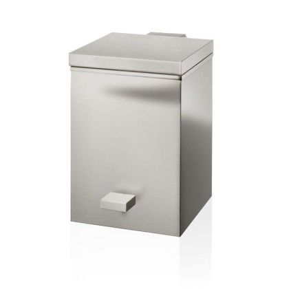 Decor Walther TE 75 SC Ведро 17.5x21x26.5см, с педалью и крышкой, softclose, напольное, цвет: никель сатинированный