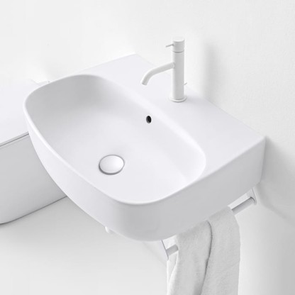 Kerasan Nolita Раковина 60х45 см, 1 отв., подвесная/накладная, цвет: белый матовый