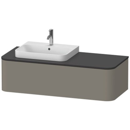 Duravit Happy D.2 Plus Тумба подвесная 130x55х35.4см, с раковиной и 1 ящиком, SX, цвет: stone grey satin matt
