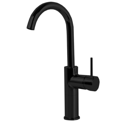 Fima Carlo Frattini Spillo Up Смеситель для раковины, на 1 отв., с донным клапаном, цвет: черный матовый