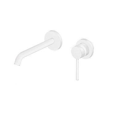 Gattoni Circle Two Смеситель для раковины встраиваемый, излив 208 мм, цвет: белый матовый