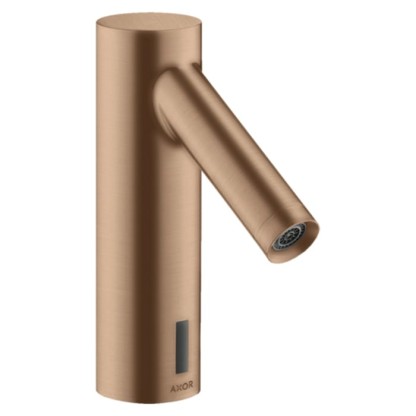 Axor Starck Cмеситель для раковины, на 1 отв., электроный, питание от сети 230V, без регулировки температуры, цвет: шлифованное красное золото
