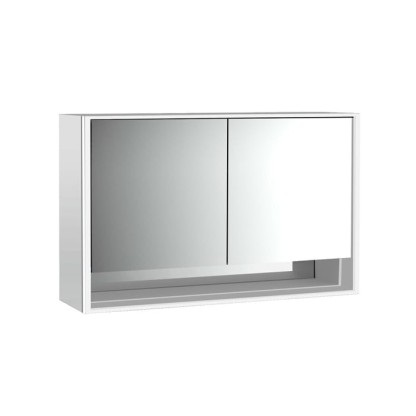 Emco Loft Зеркальный шкаф 130см., с подсветкой LED с с ниж.отделением навесная модель, 2-дверки зеркальная задняя стенка