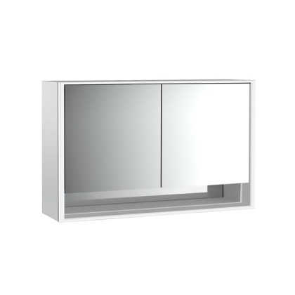 Emco Loft Зеркальный шкаф 130см., с подсветкой LED с с ниж.отделением навесная модель, 2-дверки зеркальная задняя стенка