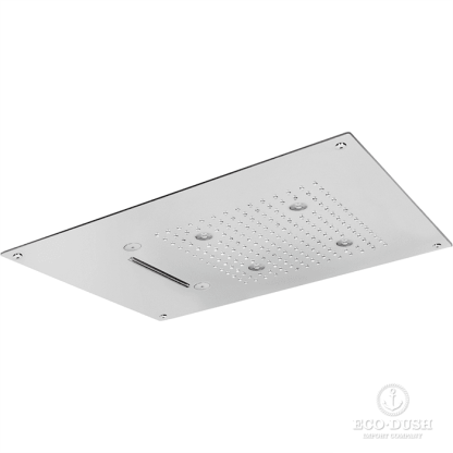 CISAL Zen Shower Встраеваемый верхний душ 55х40 см,3 типа струи,хромотерапия,выключатель,трансформатор, цвет: полированная нержавеющая сталь