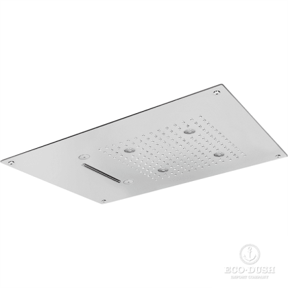 CISAL Zen Shower Встраеваемый верхний душ 55х40 см,3 типа струи,хромотерапия,выключатель,трансформатор, цвет: полированная нержавеющая сталь