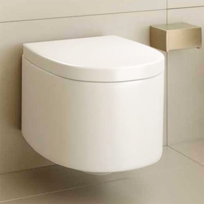 Armani Roca Island Унитаз подвесной 57х38.5х27см, цвет: белый (черные вкрапления, царапина)