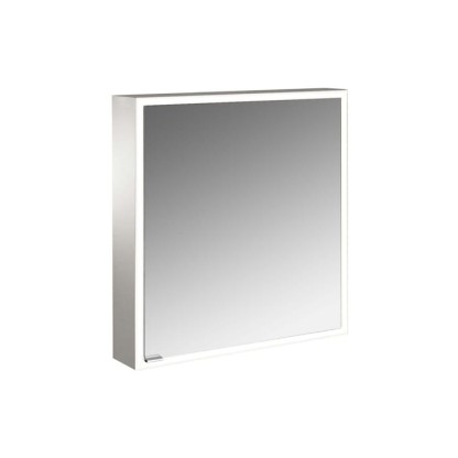 Emco Prime Зеркальный шкаф 60м., с подсветкой LED Facelift навесная модель, 1-дверка, IP 20 петли справа, задняя панель  цвет белый
