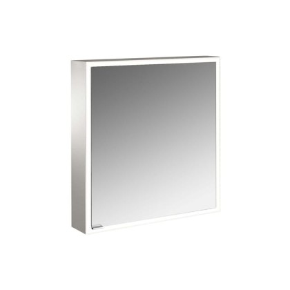 Emco Prime Зеркальный шкаф 60м., с подсветкой LED Facelift навесная модель, 1-дверка, IP 20 петли справа, задняя панель  цвет белый