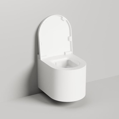 Salini Gemelli Унитаз подвесной 52х41х42см, материал S-Stone, внутри керамика, сиденье микролифт, цвет: белый