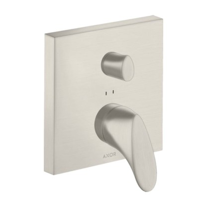 Axor Starck Organic Смеситель для ванны, встраиваемый, с переключателем на 2 потока, со защитной комбинацией, цвет: сталь