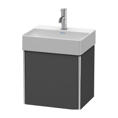 Duravit XSquare Тумба подвесная 43.4х34х39.7см, с раковиной, 1 дверца левая,  цвет: графит матовый