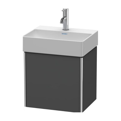 Duravit XSquare Тумба подвесная 43.4х34х39.7см, с раковиной, 1 дверца левая,  цвет: графит матовый