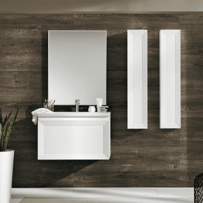 EBAN Paola комплект мебели, с зеркалом Filo, 81см, подвесной, цвет: BIANCO ASSOLUTO