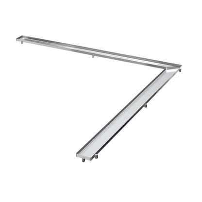 TECE Решетка угловая "plate" , 1000x1000 мм ,нержавеющая сталь, полированная