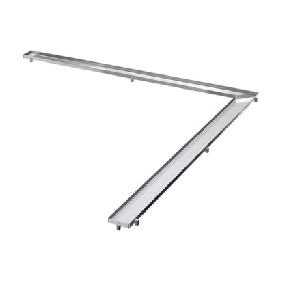 TECE Решетка угловая "plate" , 1000x1000 мм ,нержавеющая сталь, полированная