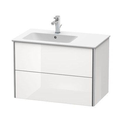 Duravit XSquare Тумба с раковиной, 81х47.8х56см., подвесная, с 1 отв., с 2 выдвижными ящика, цвет: белый глянец