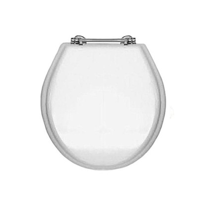 Devon&Devon Rose Сиденье для унитаза из мдф, с микролифтом, цвет: белый/хром