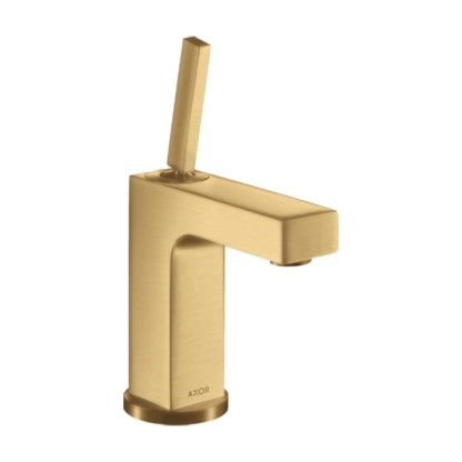 Axor Citterio Смеситель для раковины 110, на 1 отв., излив: 10.4cм., с донным клапаном, цвет: шлифованное золото