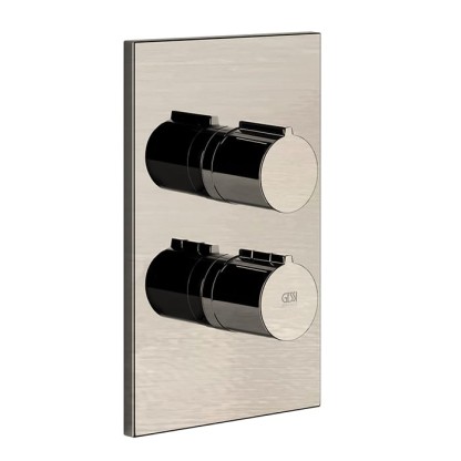 Gessi Emporio Via manzoni Смеситель для душа, встраиваемый, термостатический, на 2 позиции, цвет: Finox Brushed Nickel