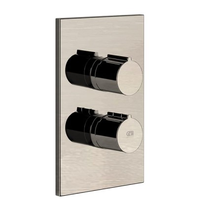 Gessi Emporio Via manzoni Смеситель для душа, встраиваемый, термостатический, на 2 позиции, цвет: Finox Brushed Nickel