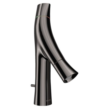 Axor Starck Organic Смеситель для раковины 80, на 1 отв., с донным клапаном, цвет: полированный черный хром